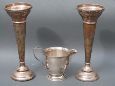 A Selfridge & Co. Ltd Art Deco hallmarked silver jug, Birmingham 1936, weight 107g, height 9.