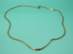 A 9ct gold plaited necklace, weight 8.