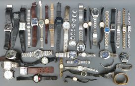 Over 40 various ladies and gentleman's wristwatches.