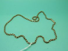 A 9ct gold necklace, weight 6.