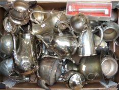 A quantity of plated ware including tea sets