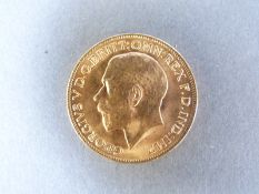 A 1918 gold full sovereign