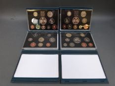 Four Royal Mint proof coin collections, 1994, 1996,