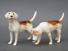 Two Beswick hounds