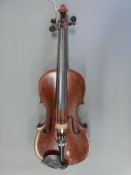An early 20thC violin labelled 'The Maidstone' Murdoch Murdoch & Co, London EC,