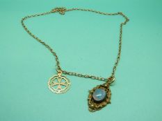 A 9ct gold chain and 9ct gold Maltese cross pendant, weight 4.