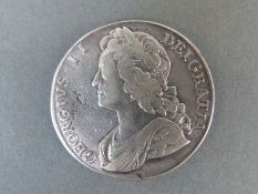 George II 1741 crown young head roses in angles reverse,