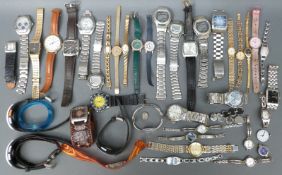 Over 40 various ladies and gentleman's wristwatches.