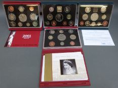 Four Royal Mint proof coin collections, 1997, 1998,