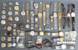 Over 50 vintage gentleman's wristwatches to include Smiths, Sakata, Timex,