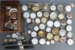 A large collection of wrist and pocket watches.