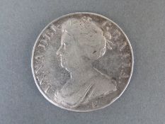 Anne 1707 crown NF second bust,