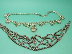 A paste necklace and a paste choker