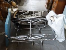A Silver Cross pram with two tone brown body and Marlands pram canopy in original box