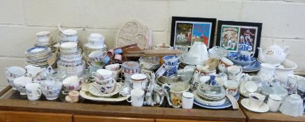 A very large quantity of decorative ceramics and collectables including Shelley jelly moulds,