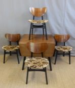 A retro Gnome/ G Plan 1960's table and four chairs (H72 x L138 x W82cm)