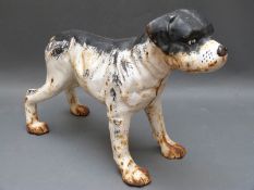 A cast iron fireside or doorstep dog