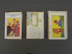 Approximately 100 comic/saucy postcards to include Quip, McGill, Prof,