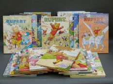 Mary Tourtel, A collection of Rupert Annuals (1980-2000) laminated pictorial boards,