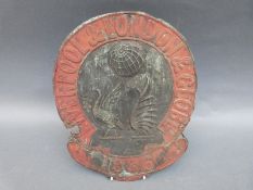 Liverpool, London & Globe fire mark plaque dated 1836,
