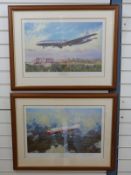 Two Barry Walding signed limited edition Bristol aircraft prints, one 'Whispering Wings' 286/850,