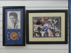 Elvis Presley framed 'The King's Authentic Hair' with certificate of authenticity and an Elvis