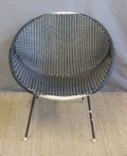 A retro 1950's basket chair