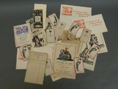 Claude Lovat Fraser & Flying Fame compliment slips, etc, The Fairies Farewell 1916,