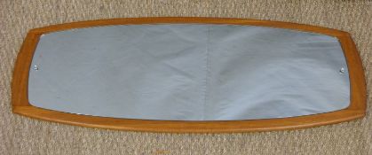 A retro 1960's/70's G Plan style mirror (106 x 40cm)
