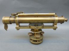 Crichton of 112 Ledenhall Street, London brass surveyor's level with engraved name to one side,