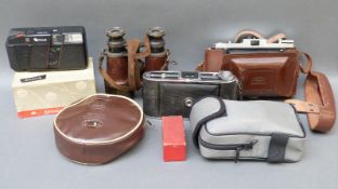 A cased Zeiss Ikon Nettar folding camera, folding Agfa camera,