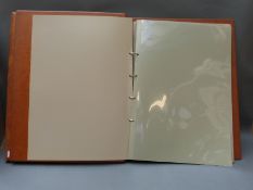 Two large padded SAFE stamp sheets / art folders size 53 x 40cm with clear display pages,