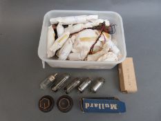 A collection of radio valves etc.