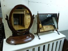 Two 19thC dressing table mirrors