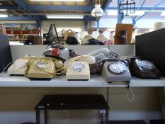 Eleven various retro telephones including G.P.O and G.E.