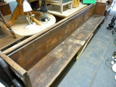 An oak church pew,