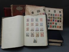 An early Senf's stamp album and five other albums of all world stamps