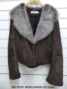A Spanish Toscana ladies short shearling jacket by Ashwood (size 12)