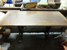 An oak refectory table,