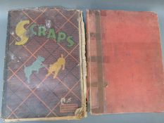 Two scrapbooks, one c1930 trains,