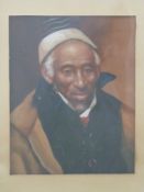 Oil on board unsigned painting of Yarrow Mamout (The original painting by Charles Wilson Peale was