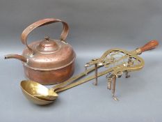 A copper kettle,
