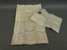 Two 19th century apprenticeship indentures associated with shipwright/ship building in Bristol,