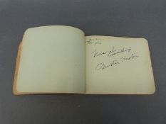 An autograph album dating to the 1930's and 40's,