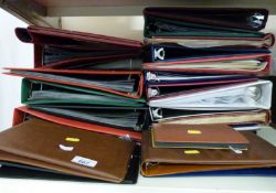 A large quantity of empty stamp and cover albums