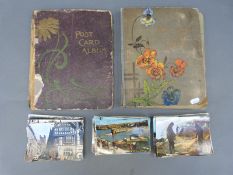 Two albums and a quantity of loose postcards including some local interest, Cambridge, Poulton,
