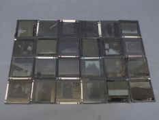 A large quantity of magic lantern slides depicting scenes of Switzerland in black and white to