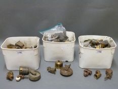 Georgian, Victorian and later brass and ceramic castors, handles,