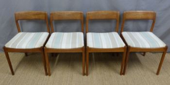 A set of four Heals retro dining chairs