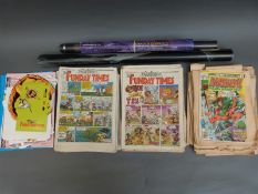 A quantity of children's comics to include the Funday Times and Funday Times Club, face mask,